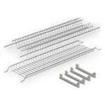 Mensole scolapiatti cromate cm. 76 con supporti
