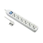 Multipresa universale 6 prese colore bianco