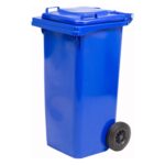 Bidone quadro con ruote Lt 120 Blu