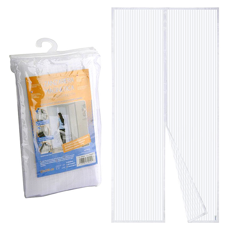 3143009 Zanzariera con magneti cm.130x230 col. Bianco - in poliestere - immagine 1