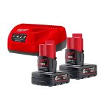 MILWAUKEE Energie Pack Milwaukee M12 NRG-602 - Caricatore - 2 Batterie